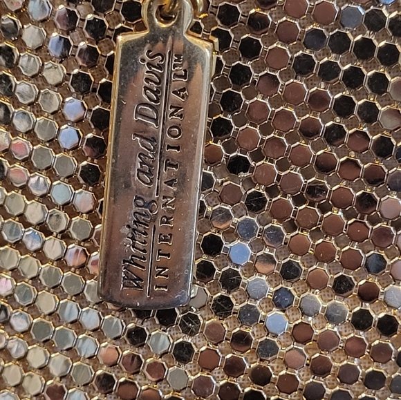 Whiting & Davis Gold Tone Mesh Bag - Picture 6 of 10